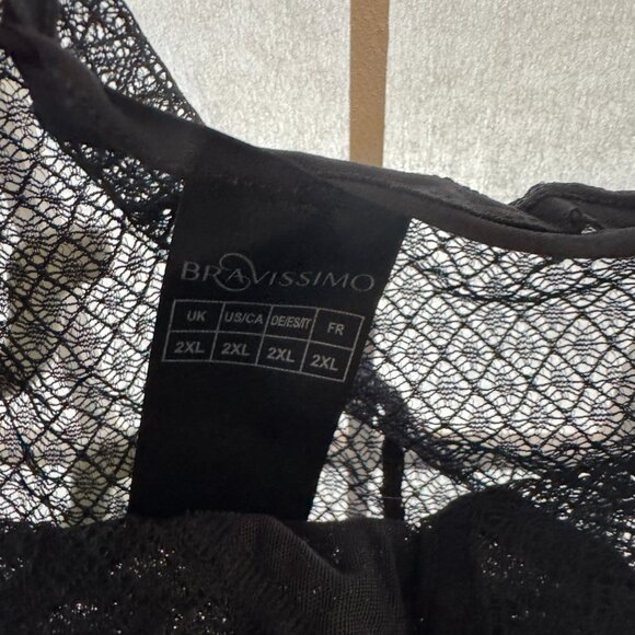 Bravissimo Black and Gold Mila Bra 40J and Panty 2XL - Picture 3 of 4